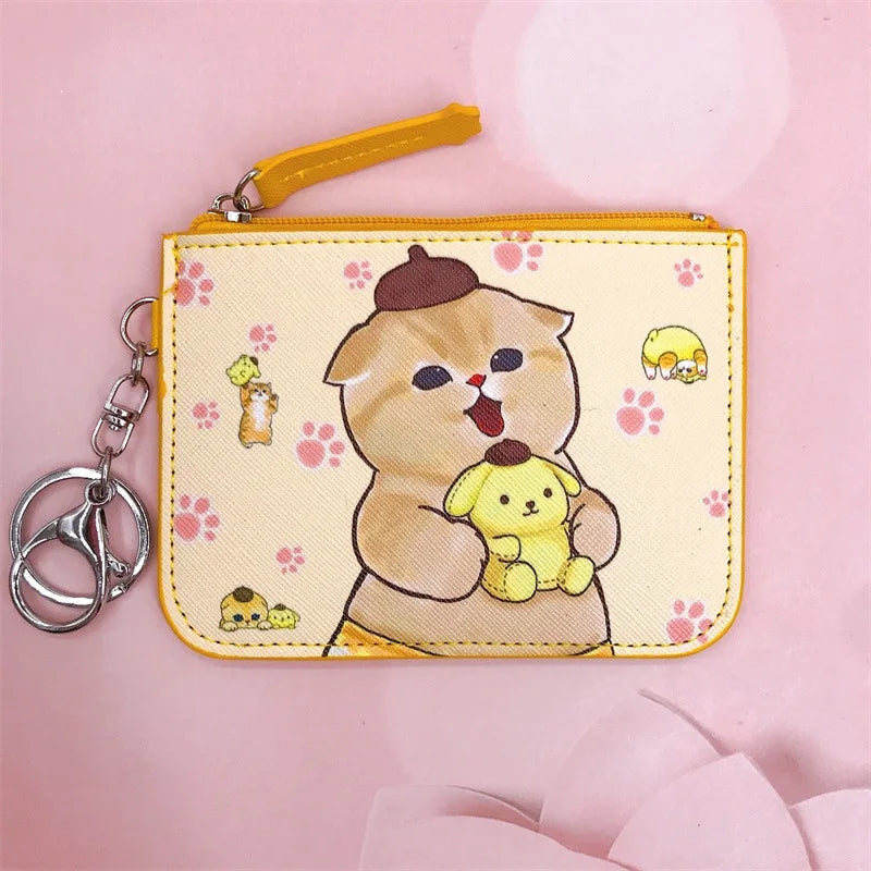 Mofusand x Sanrio Card Holder Coin Purse Keyring Pompompurin Animals - Tophatter Daily Deals