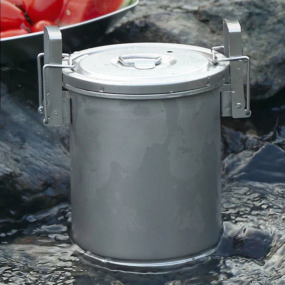 Camping Stainless Steel Cookware Pot Camping & Hiking - Tophatter Daily Deals