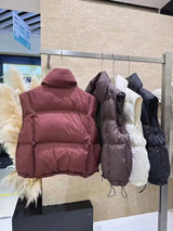Warm Women’s Down Vest - Stand Collar, Duck Down, Winter - Tophatter Daily Deals