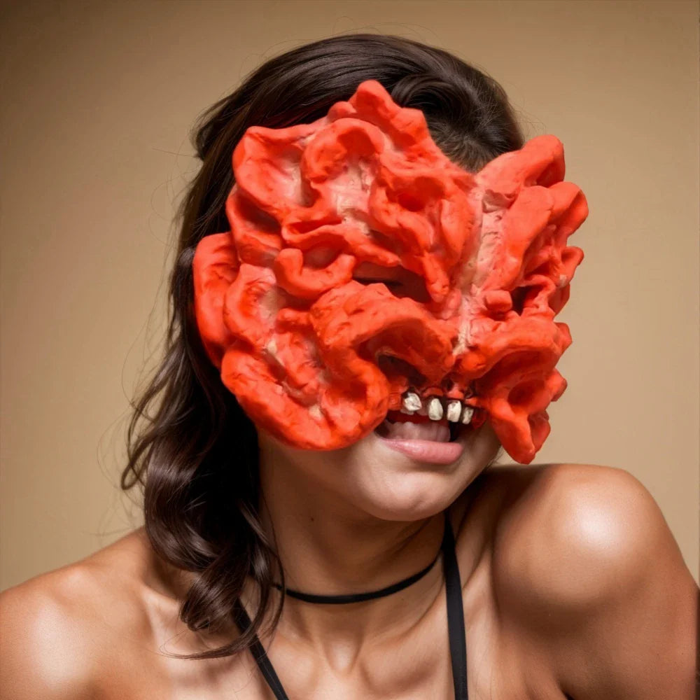 Zombie Mask Half Face Mushroom Cosplay Halloween 2025 Prop - Tophatter Daily Deals