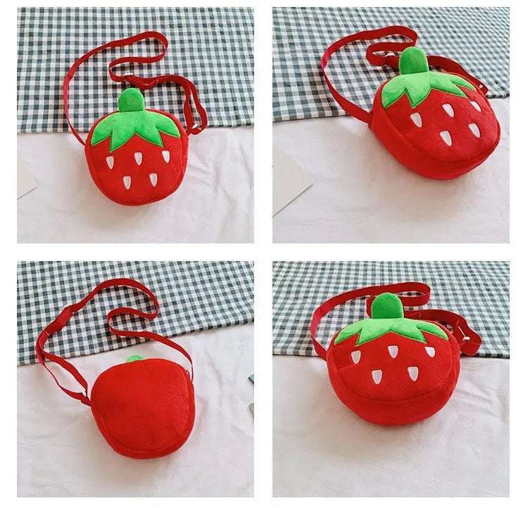 Red Strawberry Crossbody Bag Gold Chain Fruit - Tophatter Daily Deals