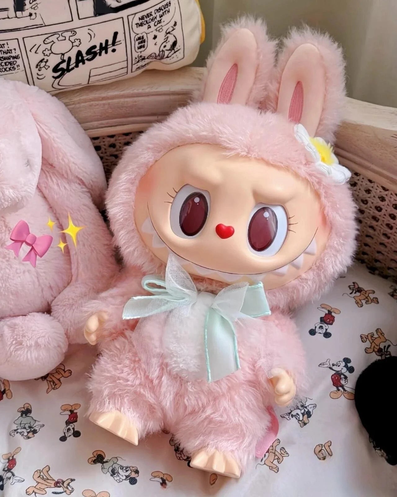 Genuine Pop Mart Labubu Mokoko Close To Sweet Vinyl Pendant 38cm Mythical - Tophatter Daily Deals