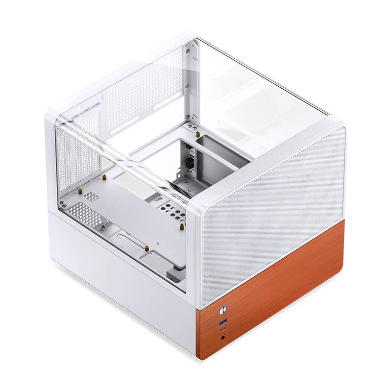 Mini ITX MicroATX PC Case Sea View Glass Compact Gaming V12 White - Tophatter Daily Deals