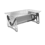 Portable Folding Grill Heating Stove Silver Camp Cooking - Tophatter Daily Deals