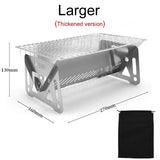 Portable Folding Grill Heating Stove Silver Camp Cooking - Tophatter Daily Deals