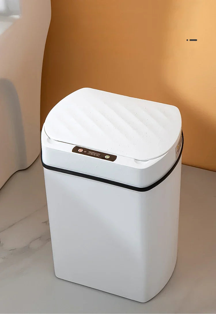 Smart Sensor Trash Can Rectangular Kitchen Bathroom - Tophatter Daily Deals