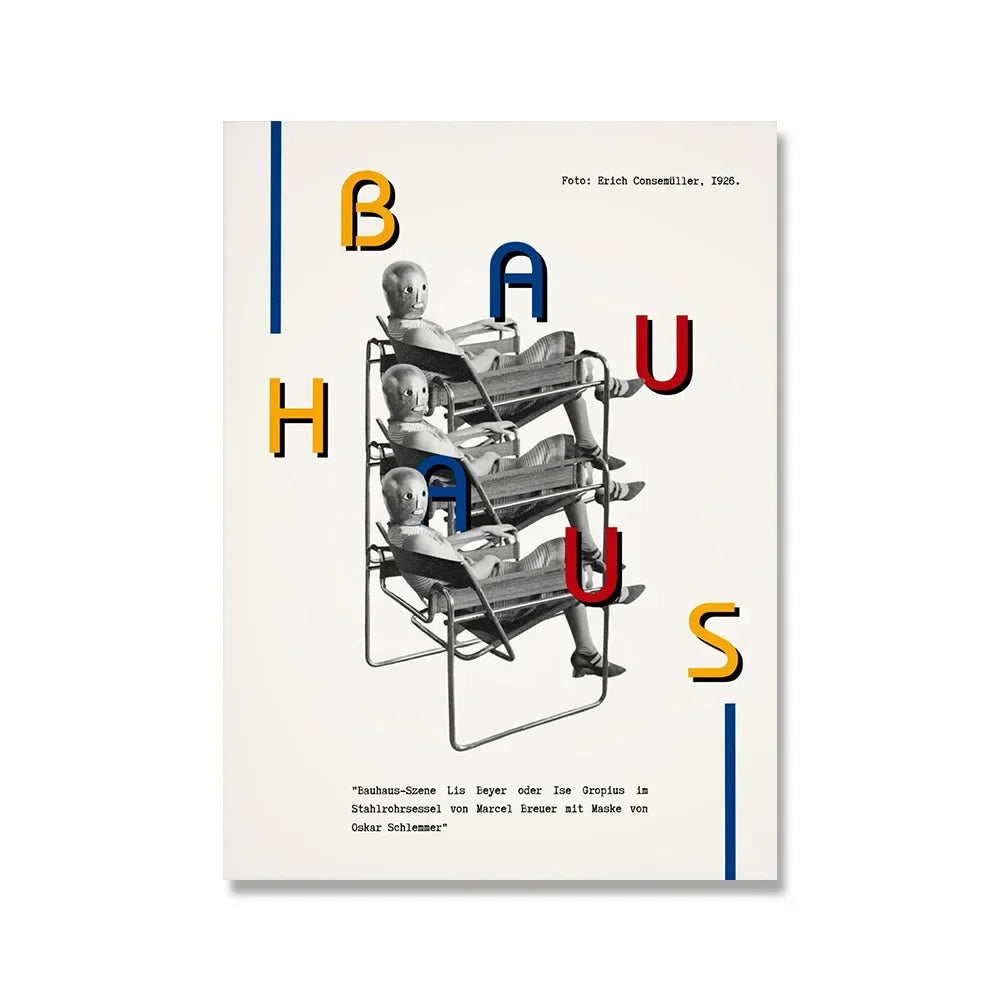 Bauhaus Canvas Wall Art Print Pink Quote Modern Nordic 5 - Tophatter Daily Deals