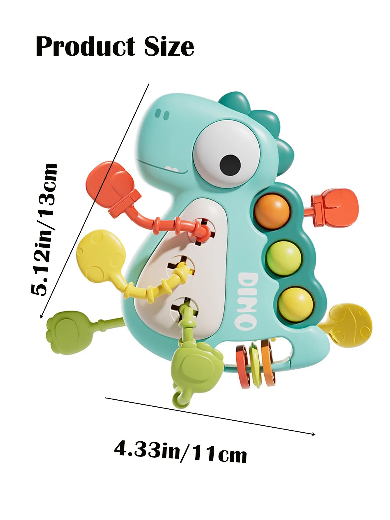 Montessori Dinosaur Pull Toy Newborn Sensory Toys Teether - Tophatter Daily Deals