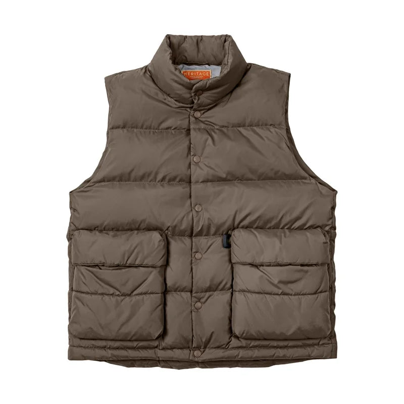 Lightweight Women's Down Vest - Boxy Quilted, Nylon Winter Mocha - Tophatter Daily Deals