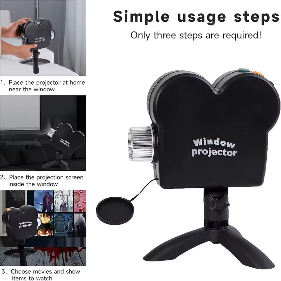 Holiday Window Projector 12 Films Waterproof Party Light - Tophatter Daily Deals