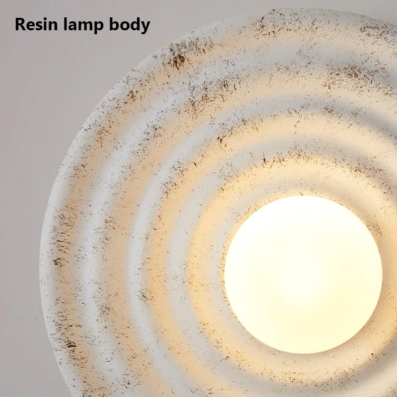 Japandi Wabi Sabi Round Wall Sconce Japanese Minimal LED Light - Tophatter Daily Deals