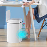 Smart Sensor Trash Can Rectangular Kitchen Bathroom - Tophatter Daily Deals