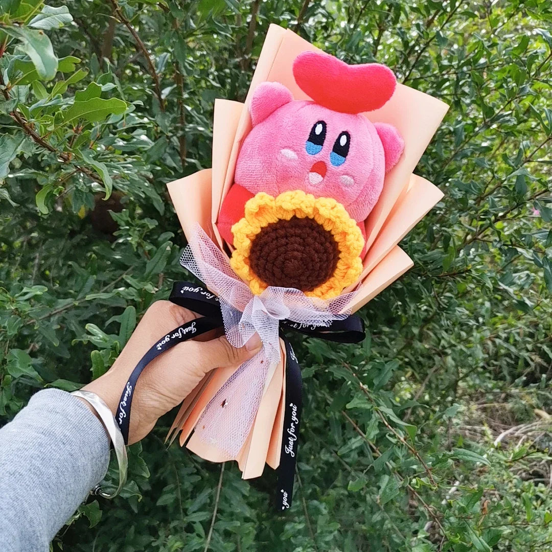 Kirby Star Kawaii Plush Bouquet Kirby Sunflower Anime - Tophatter Daily Deals