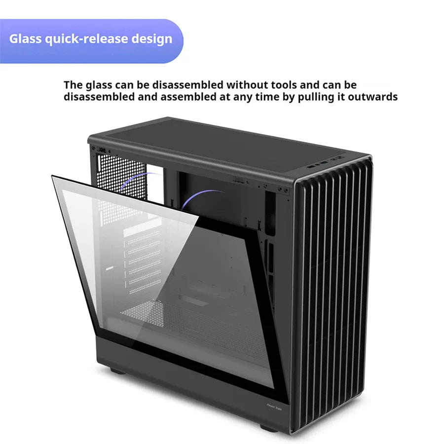 PC Case Glass Side ATX M ATX ITX Support 360mm Radiator - Tophatter Daily Deals