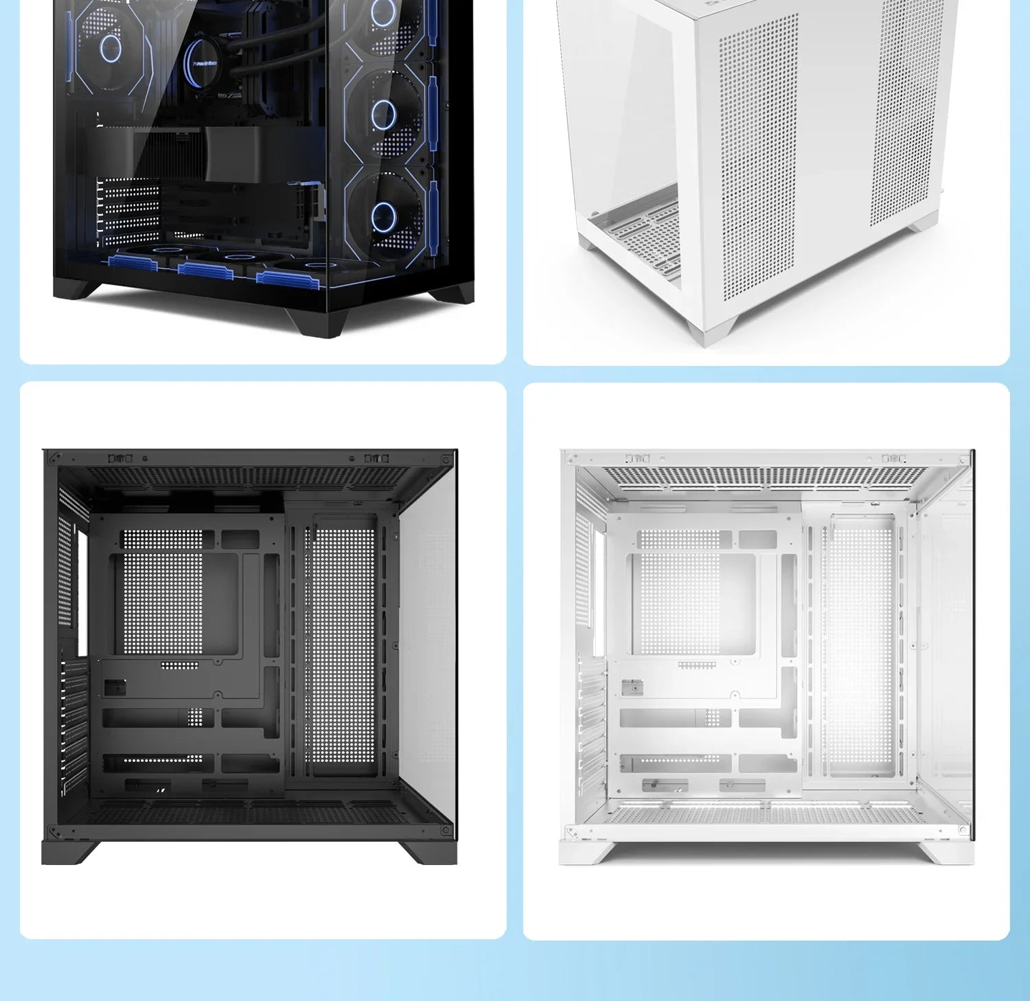 Gaming PC Case Dreamland Pro ATX Dual Glass 360mm Chassis - Tophatter Daily Deals