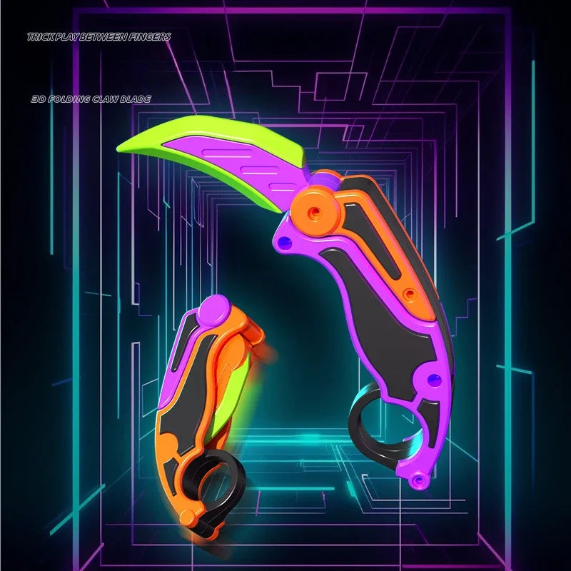 Fidget Knife Gravity Claw 3D Printed Butterfly Toys - Tophatter Daily Deals