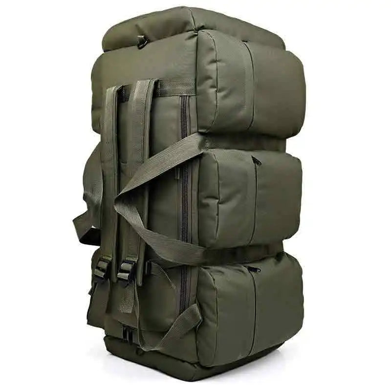 100L Tactical Backpack Waterproof Camping Duffel Green Duffel Bags - Tophatter Daily Deals