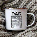 Dad Nutritional Facts Coffee Mug Enamel Cup for Papa Daddy Stepdad Father’s Day Gift Best Dad Ever Cups Dad Gifts From Kids XH5948-A015WH-8 - Tophatter Daily Deals