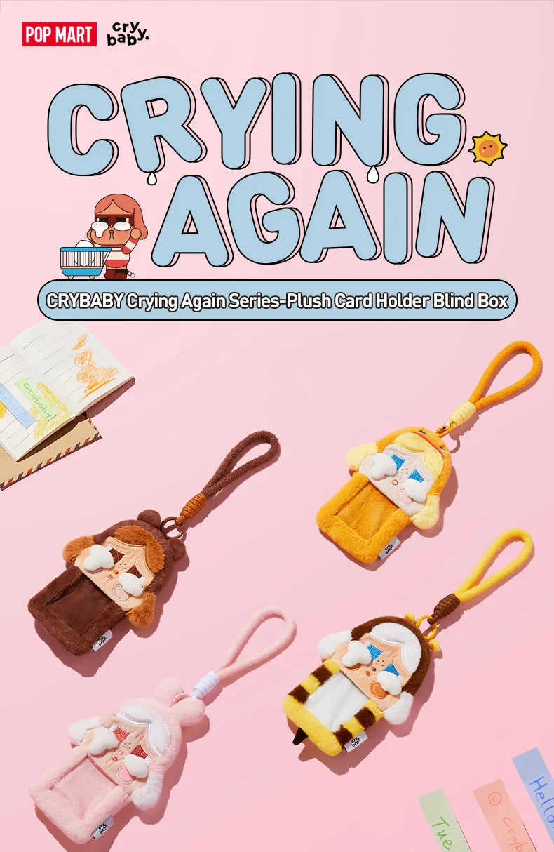 Genuine Pop Mart Crybaby Crying Again Series - Plush Card Holder Blind Box Animals - Tophatter Daily Deals