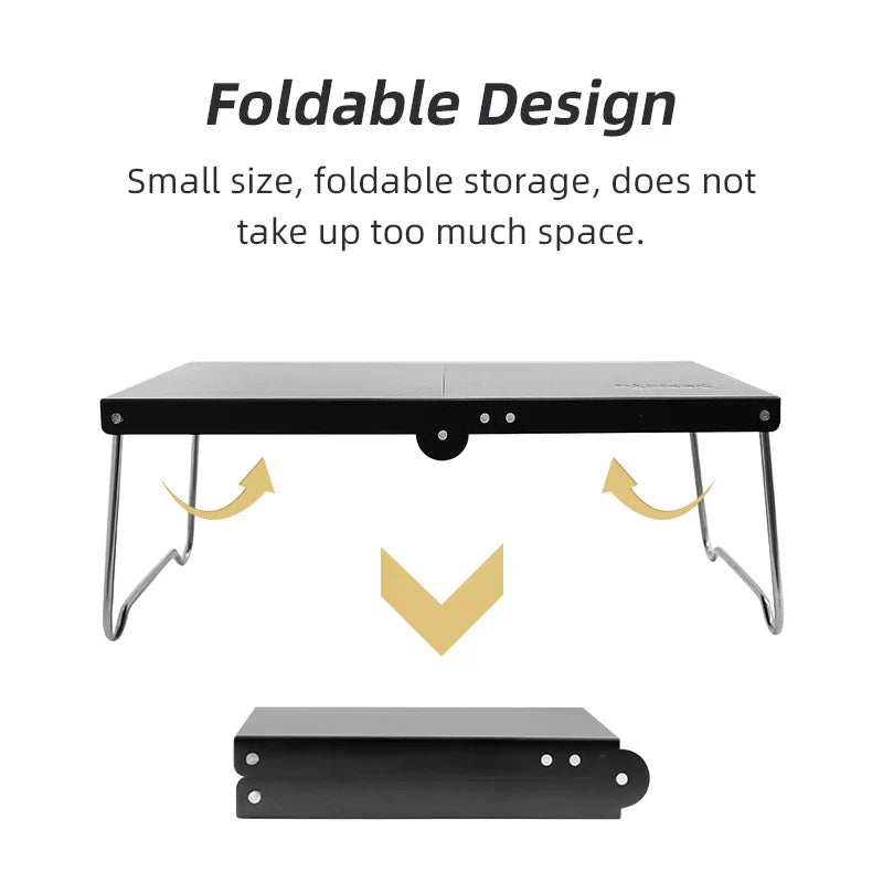 Camping Portable Folding Table Black Camp Furniture - Tophatter Daily Deals