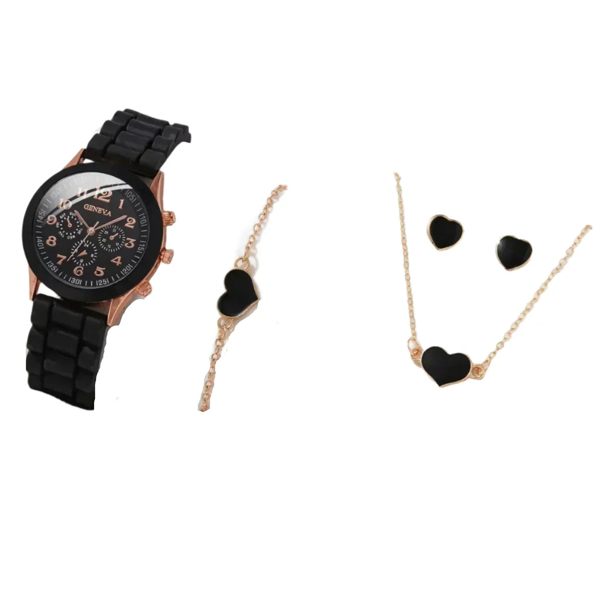 Womens Watch Jewelry Bracelet Ring Set (BK-AX) Apparel & Accessories > Jewelry > Jewelry Sets - Tophatter Daily Deals