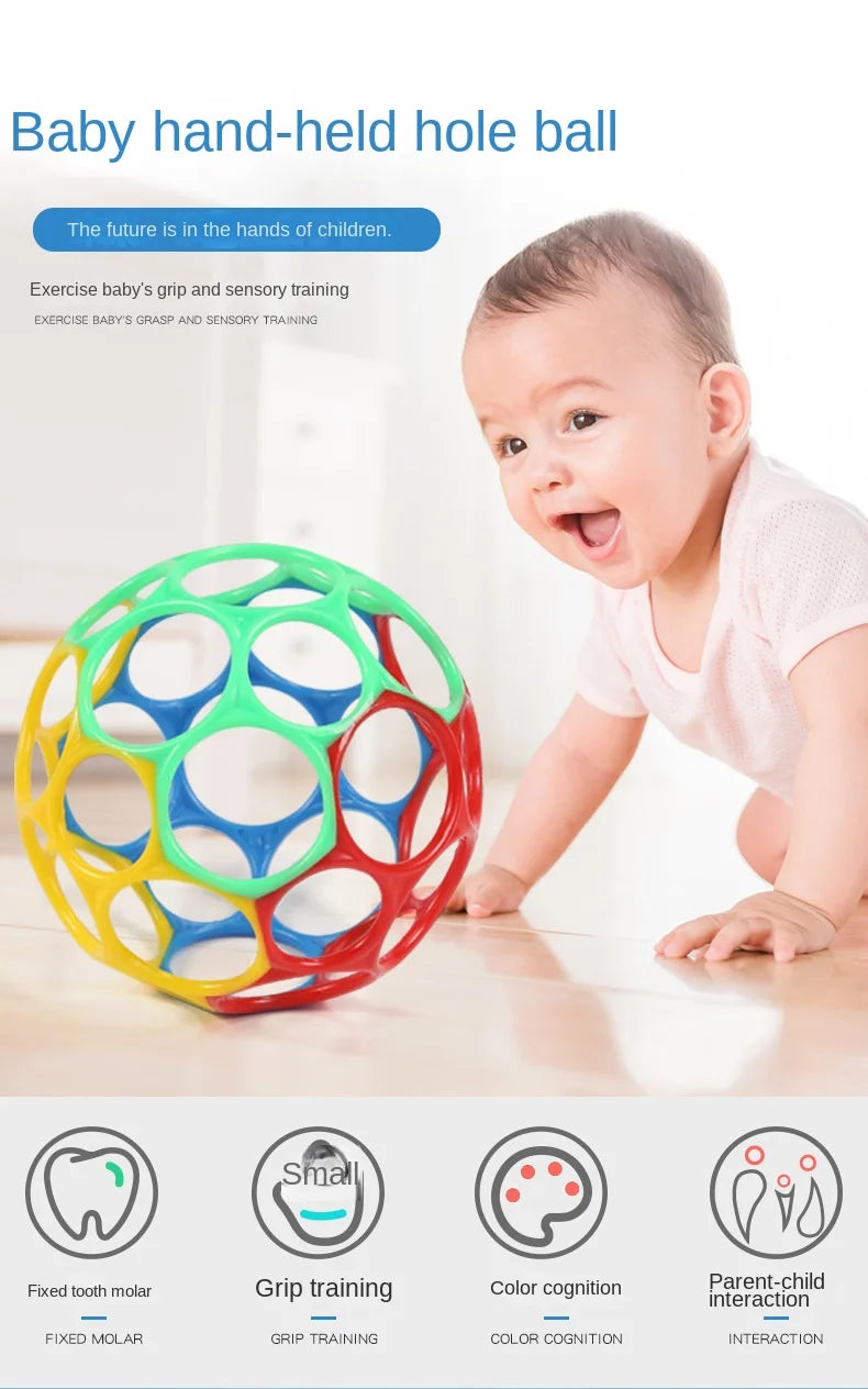 Baby Rattle Teether Ball Newborn Sensory Toys Soft Safe - Tophatter Daily Deals