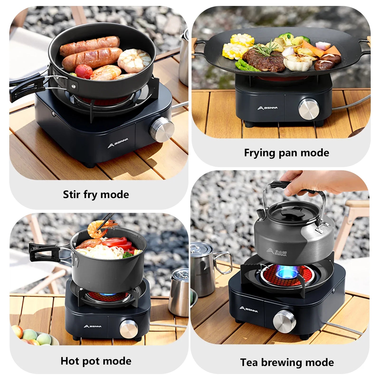 4000W High-Power Infrared Gas Stove Dark Blue Camp Cooking - Tophatter Daily Deals
