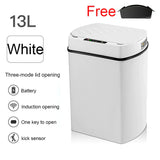 Smart Sensor Trash Can Rectangular Kitchen Bathroom 13-white - Tophatter Daily Deals
