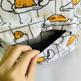 Sanrio Gudetama White Backpack Rucksack Schoolbags Travel Lazy Egg Food - Tophatter Daily Deals