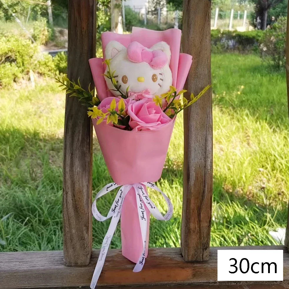 Sanrio Hello Kitty Plush Bouquet Flowers Hello Kitty (Single) Flowers - Tophatter Daily Deals