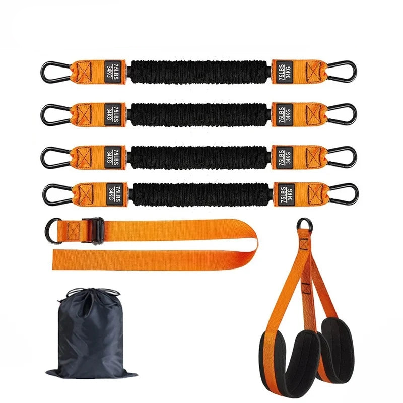 Pull-Up Bands Set 300LB Support Strap Orange Fitness - Tophatter Daily Deals