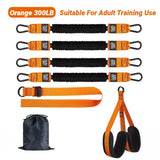 Pull-Up Bands Set 300LB Support Strap Orange Fitness - Tophatter Daily Deals