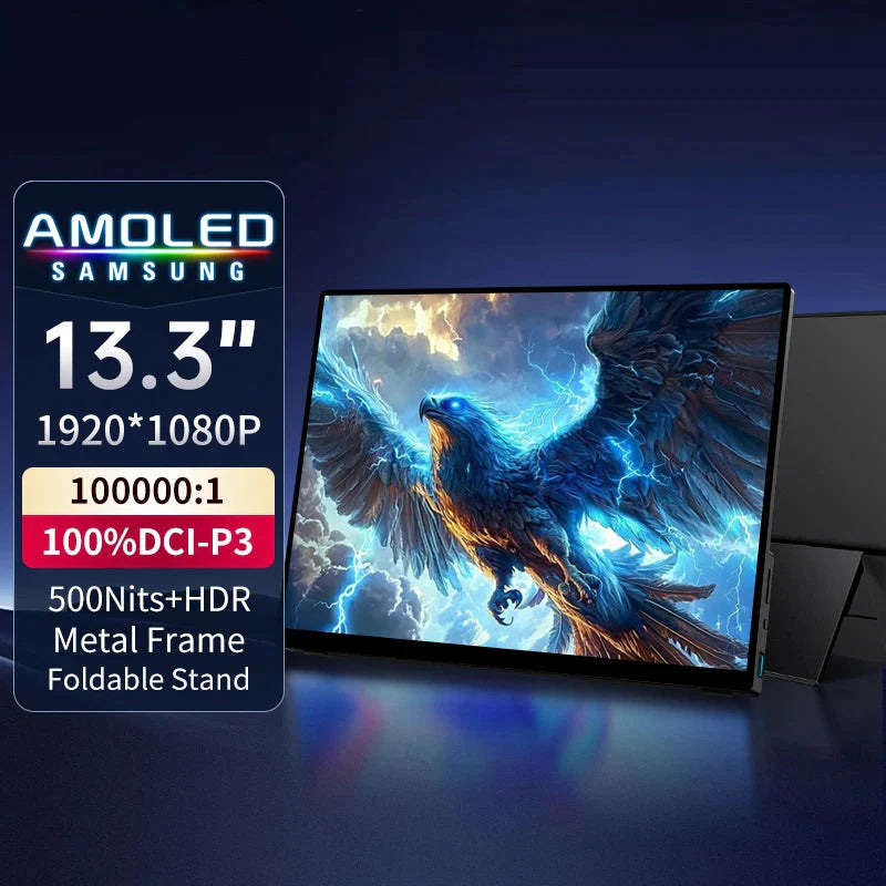 OLED 13.3 Portable Monitor Metal Frame Travel Display SF13O - Tophatter Daily Deals