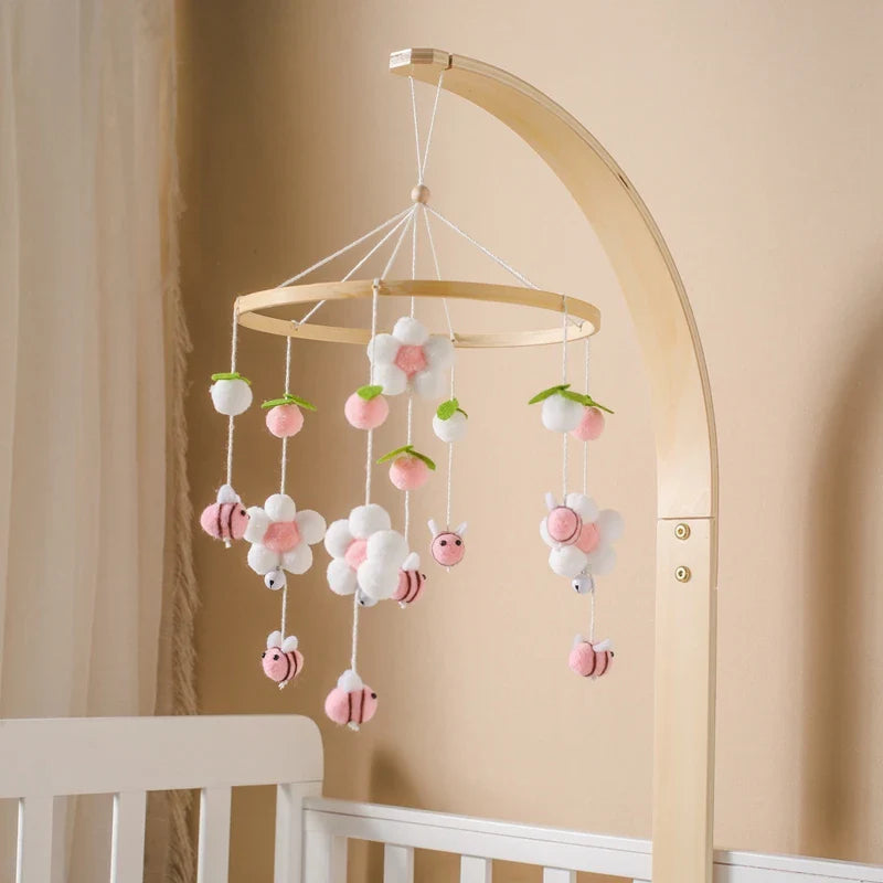 Baby Crib Mobile Wooden Musical Newborn Sensory Toys - Tophatter Daily Deals