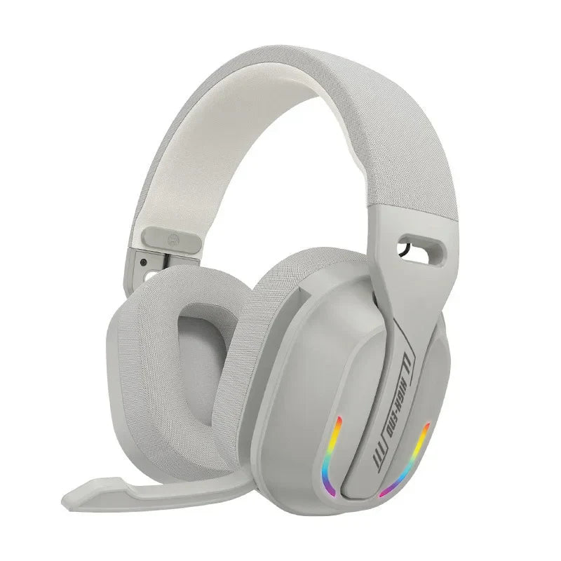 Gaming Headset Bluetooth 5.4 Wireless RGB Low Latency Gray - Tophatter Daily Deals
