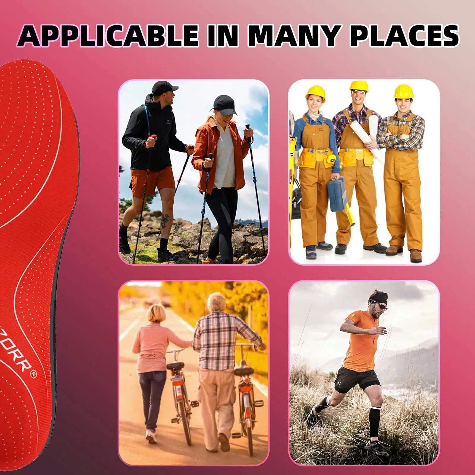 Plantar Fasciitis Insoles High Arch Orthotic Shoe Inserts Plantar Fascia Insole - Tophatter Daily Deals
