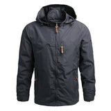Waterproof Mens Tactical Jacket - Hooded, Lightweight Gray - Tophatter Daily Deals