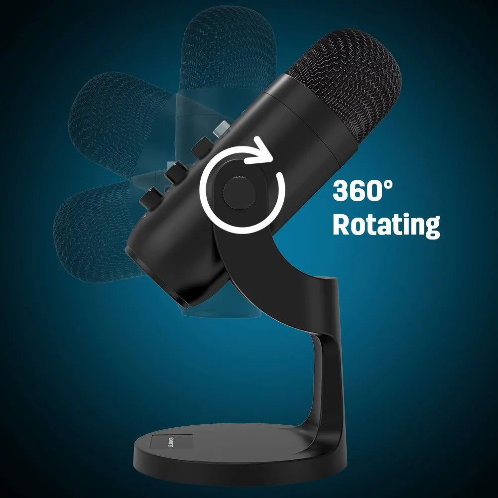 USB Condenser Microphone Desktop Mic For Streaming Podcast - Tophatter Daily Deals