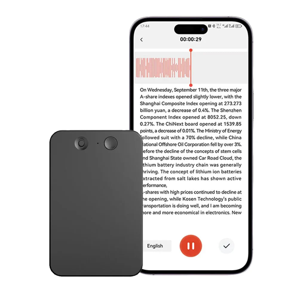 AI Voice Recorder 8GB 128GB Portable Multilingual Translator - Tophatter Daily Deals