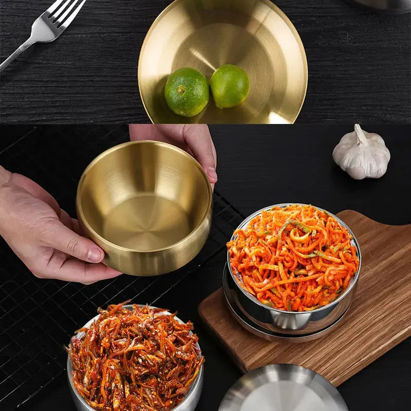 Stainless Steel Double Layer Rice Bowl With Lid Insulated - Tophatter Daily Deals