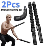 2PCS Arm Strength Training Bars Black Fitness - Tophatter Daily Deals