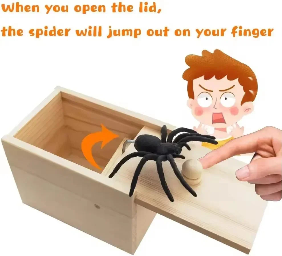 Funny Pop-Up Spider Scare Box - Desk Decor Gag Gift for Halloween, Christmas & Birthday, Novelty Office Toy & Home Decoration - Tophatter Daily Deals