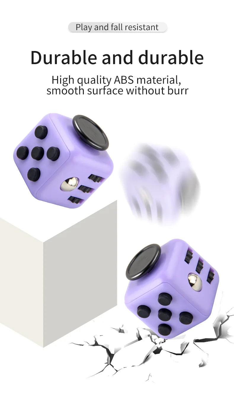 Fidget Cube Antistress Spinner Toy Sensory Stress Relief - Tophatter Daily Deals