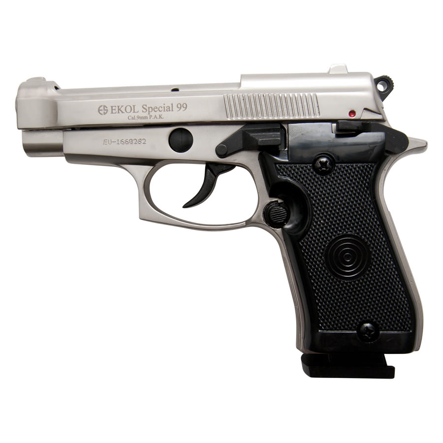 Special 99 V85 Blank Firing Gun Replica Satin Finish Starter Pistol - Tophatter's Inc. Weapons Store Online Collectible Weapons - Tophatter Daily Deals