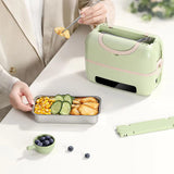 Portable Electric Lunch Box with Double-Layer Electric Lunch Boxes - Tophatter Daily Deals