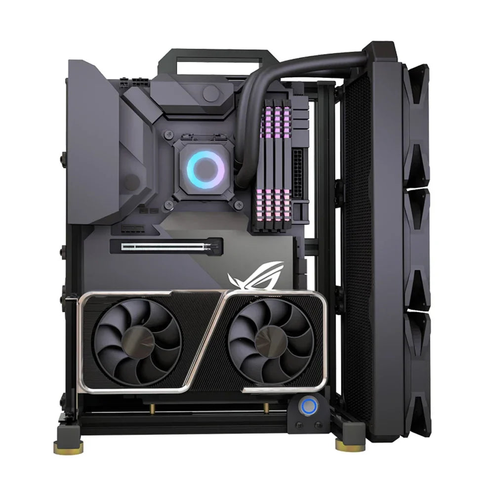 Open Frame Aluminum PC Case Rack EATX Water Cooling - Tophatter Daily Deals