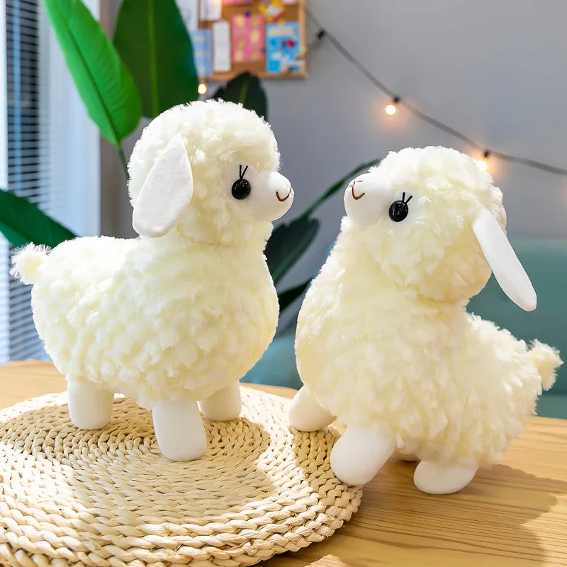White Alpaca Sheep Llama Stuffed Plush Toy Animals - Tophatter Daily Deals
