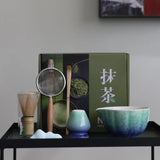 Ceramic Matcha Tea Set With Bamboo Whisk Gift Box Kit Set F - Tophatter Daily Deals