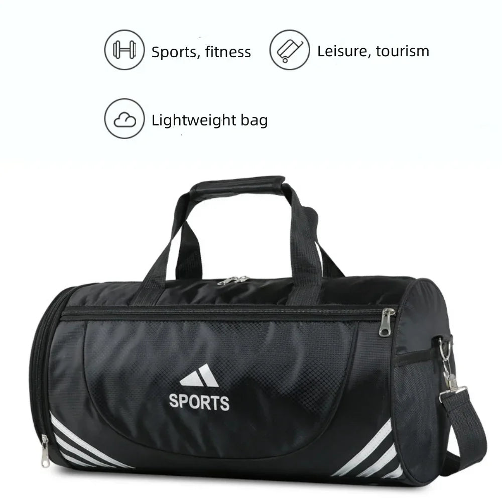 Waterproof Ultralight Bag Sports Travel Black Duffel Bags - Tophatter Daily Deals