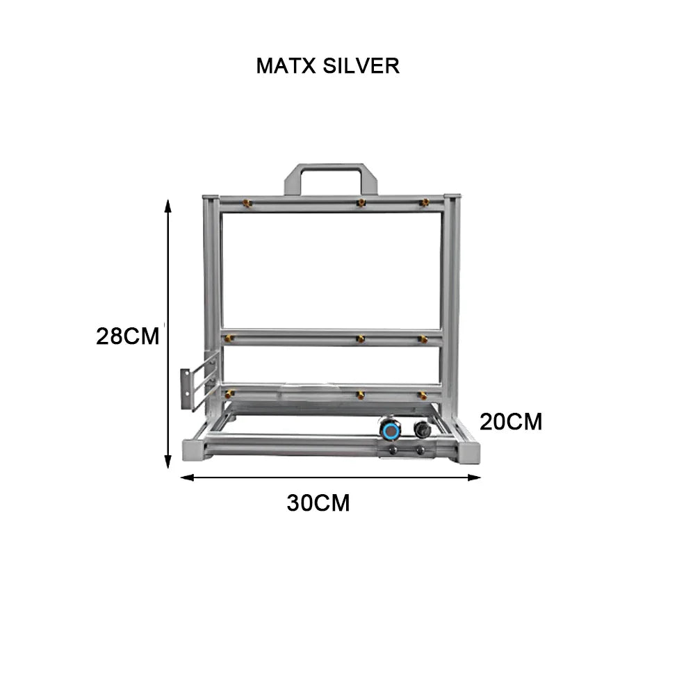 Open Frame ATX PC Case Rack Modular Water Air Cooling MATX silver - Tophatter Daily Deals